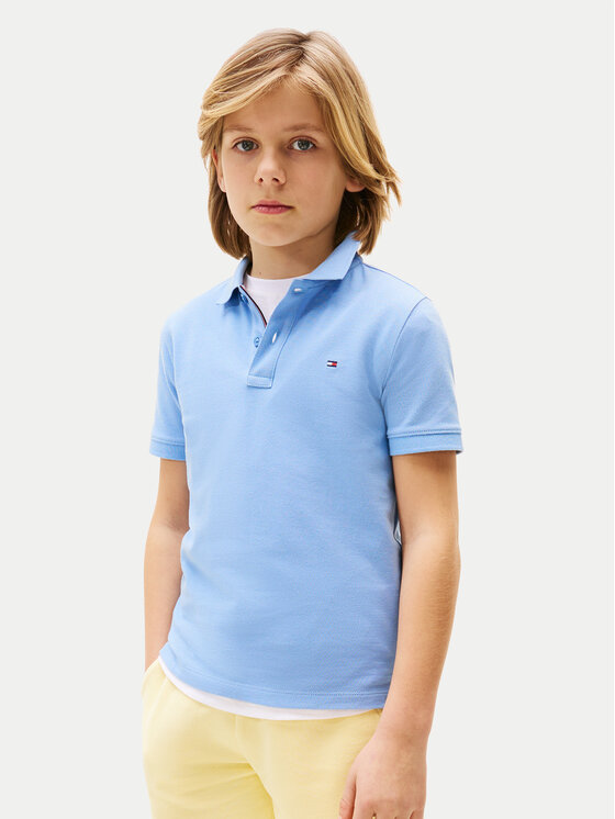 

Поло regular fit Flag KB0KB09103 Tommy Hilfiger, голубой