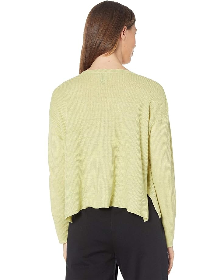 

Свитер Eileen Fisher Organic Linen Delave Round Neck Pullover, цвет Canary