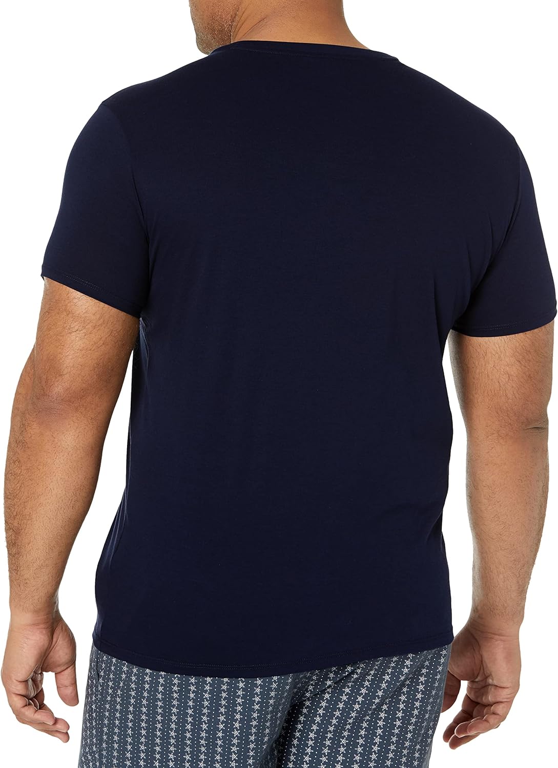 Футболка Lacoste, мужская, V-образный вырез из хлопкового джерси Pima, Navy Blue — фото 4