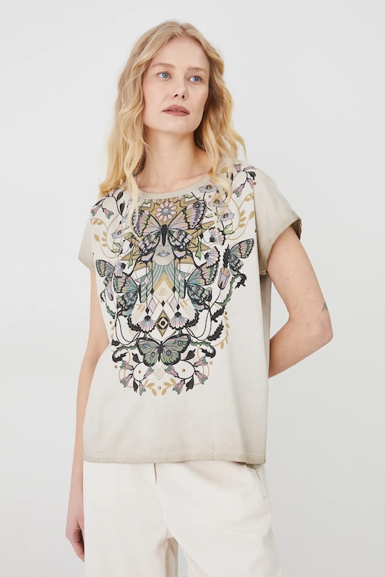 

Хлопковая футболка Medicine, бежевый