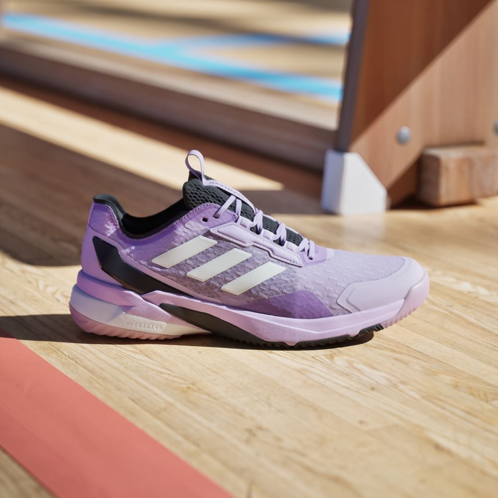 Кроссовки Adidas Crazyflight 6 Indoor Shoes, цвет Powder Plum/Zero Metalic/Core Black — фото 2