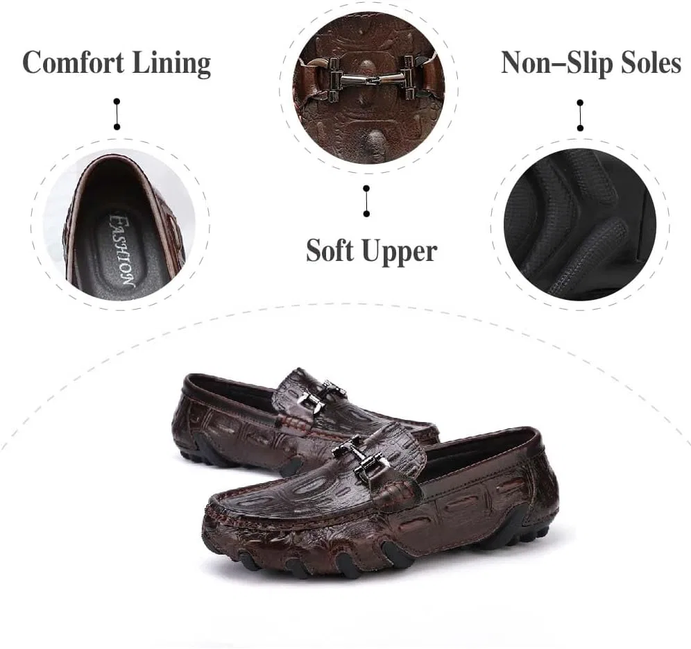 Мужские лоферы кожаные Asifn Loafers, коричневый — фото 3