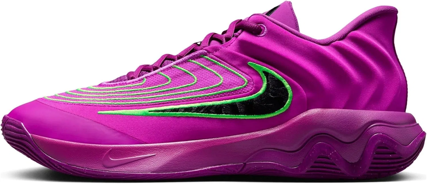 Мужские баскетбольные кроссовки Nike Giannis Immortality 4, Hyper Violet Green Strike Bold Berry Black