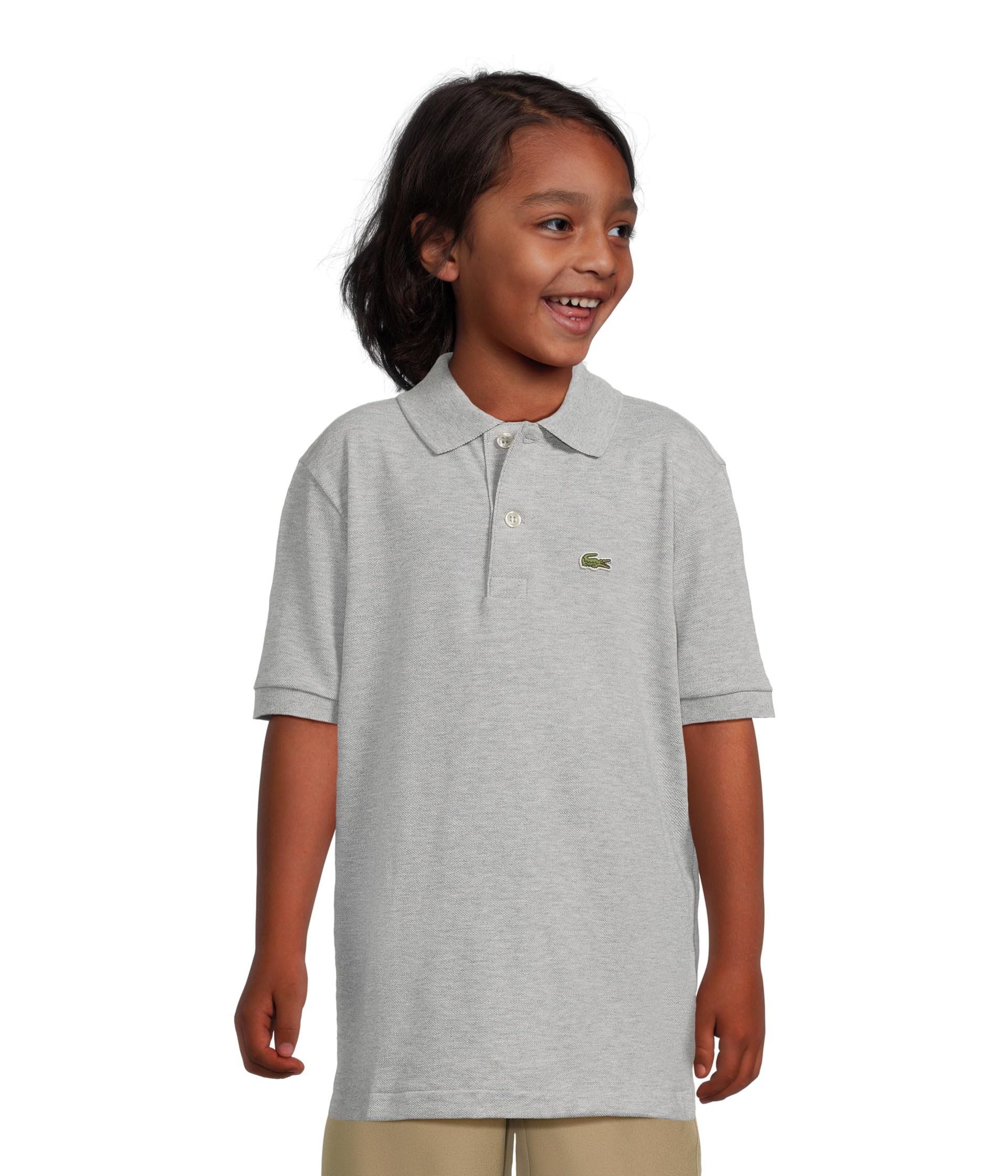 

Рубашка Lacoste Kids Monochrome Pique Polo Shirt, Silver Chine