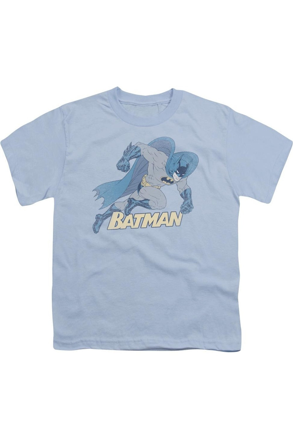 

Футболка для детей Batman в ретро-стиле с коротким рукавом Gildan, светло-голубой