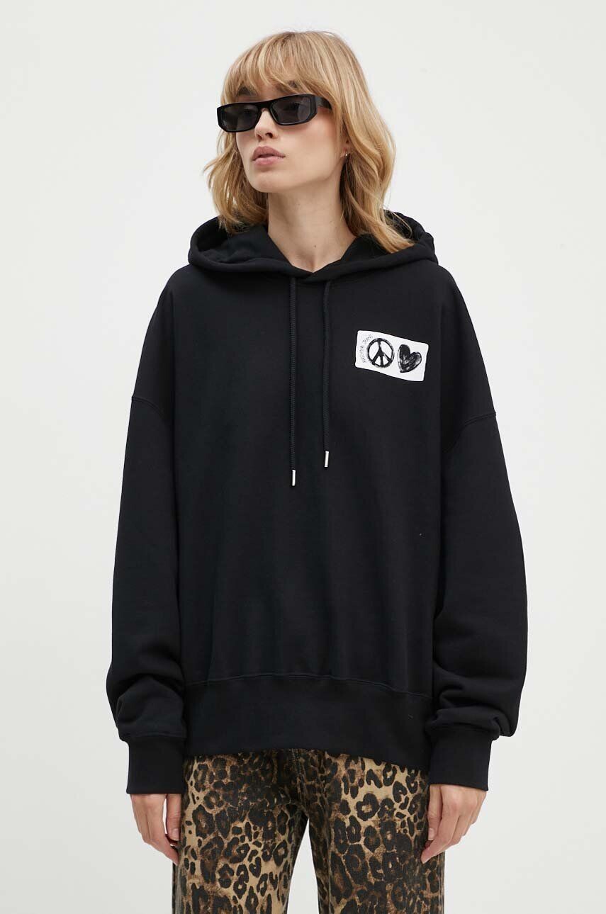 

Хлопковая толстовка Moschino Jeans, черный