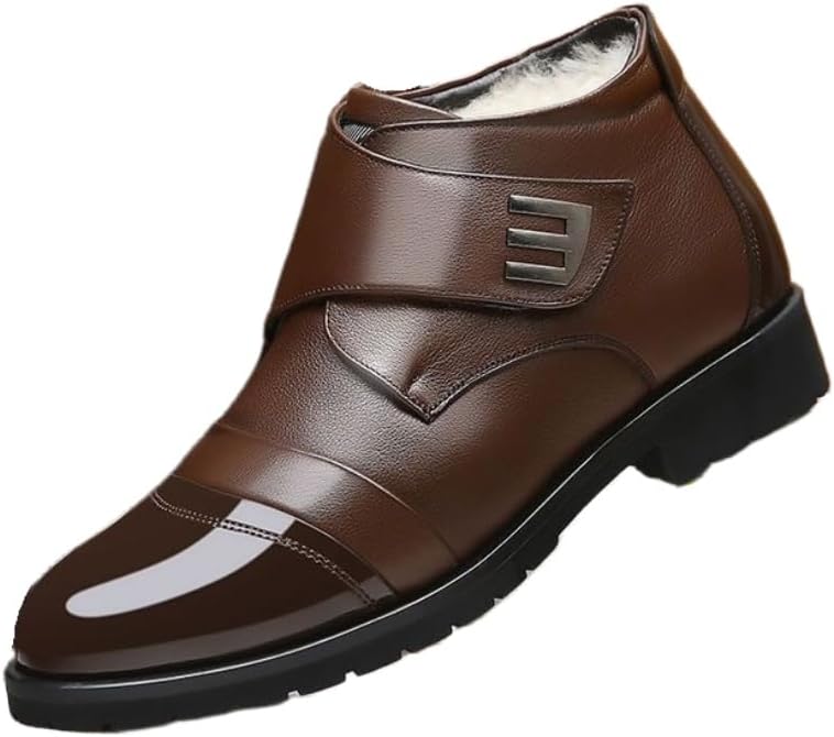 

Высокие повседневные зимние ботинки с толстой подошвой, противоскользящие, теплые и утепленные. Зимние мужские хлопковые ботинки. Подходят для любых случаев Fmshi, Beown