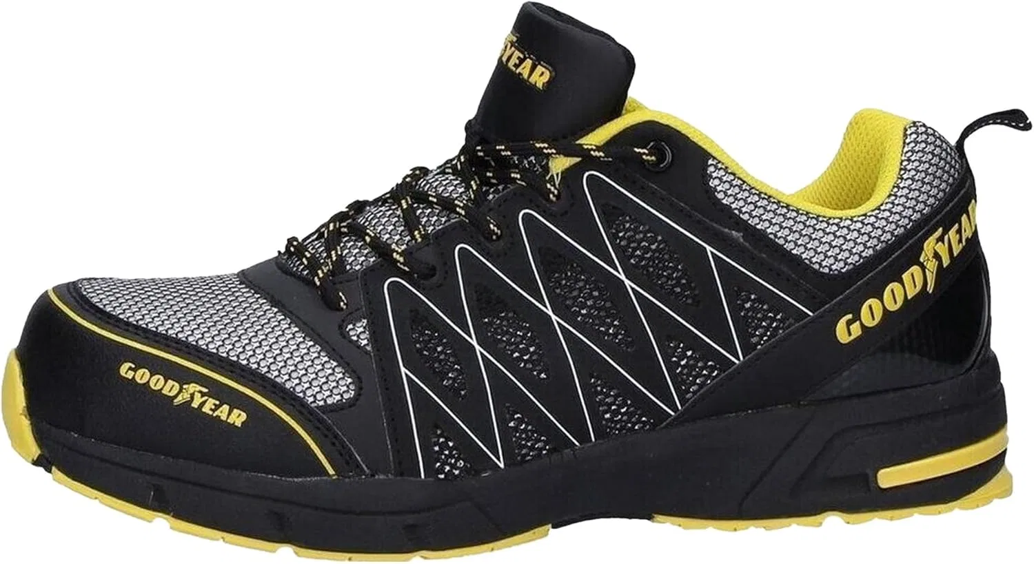 Кроссовки Goodyear S1P SRA HRO Metal Free Work Safety Trainer for Men, Black Yellow — фото 4