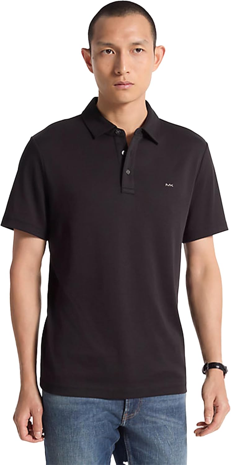 

Michael Kors мужская футболка-поло Sleek Mk, Black, Черный, Michael Kors мужская футболка-поло Sleek Mk, Black