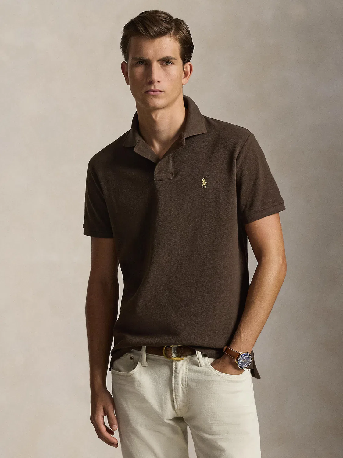 Рубашка Polo Ralph Lauren темно-коричневого цвета — фото 3