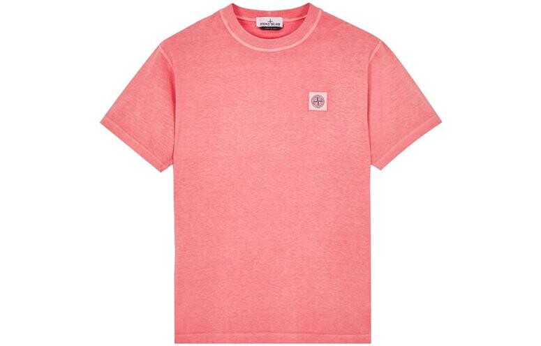 

Футболка мужская розовая Stone Island, фуксия