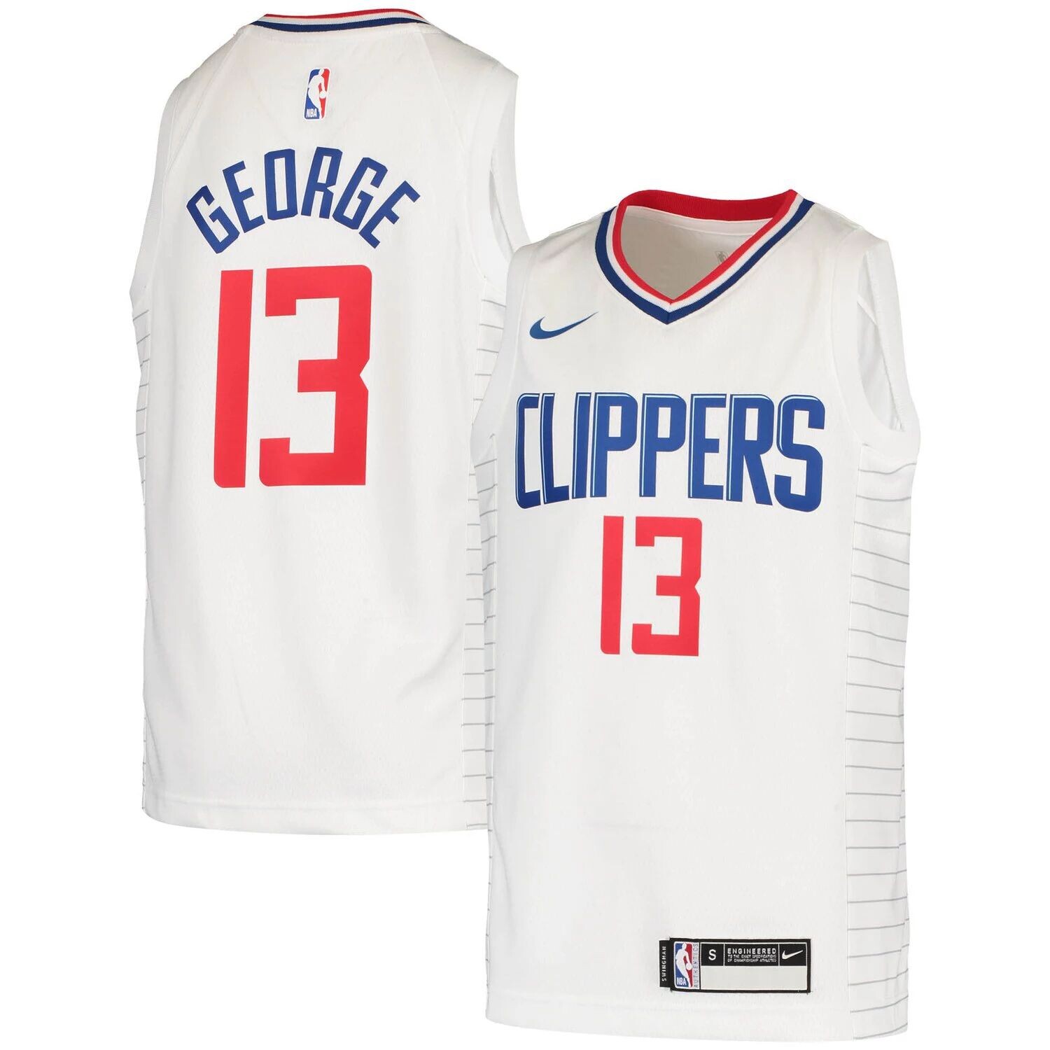 

Молодёжная майка Nike Paul George White LA Clippers 2020/21 Swingman — Association Edition Nike