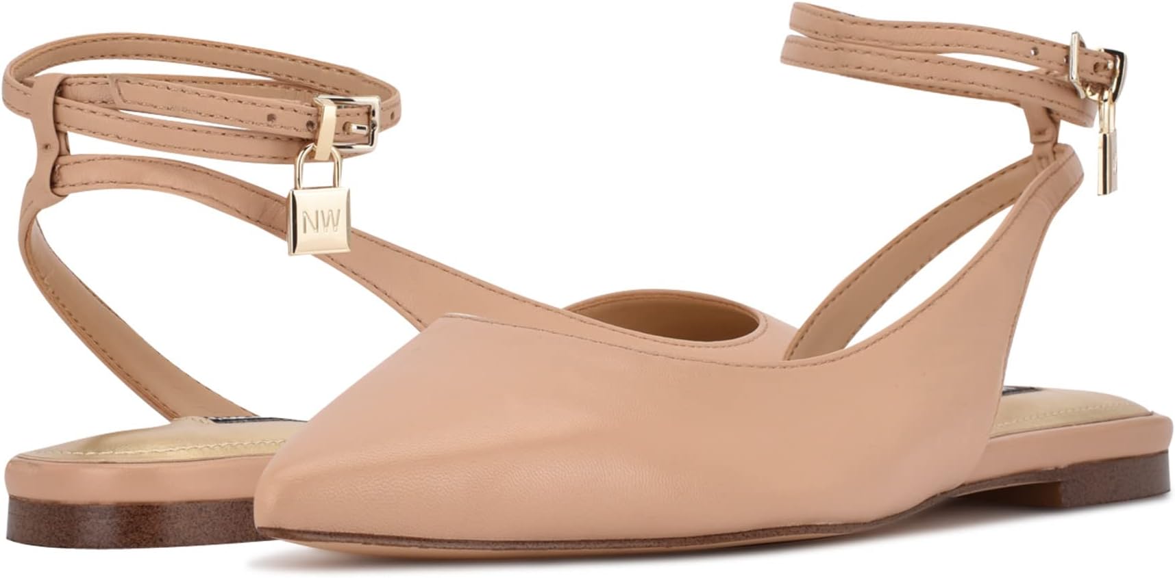 

Туфли на плоской подошве Nine West Baria, цвет Warm Blush