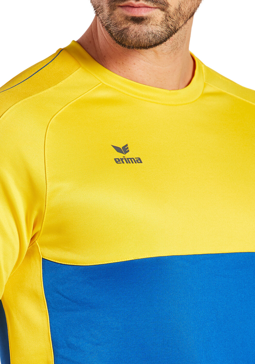 Спортивная футболка erima Six Wings Sweatshirt, цвет new royal/gelb — фото 4