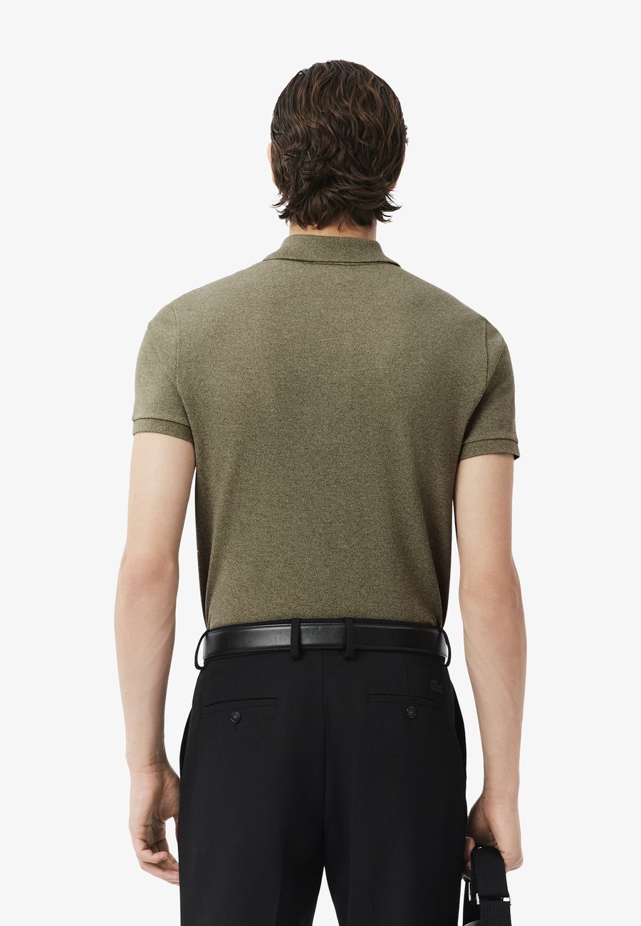 Рубашка поло Lacoste Polo shirt, облегающая, Vert Chiné-Bi/Mottled Light Green — фото 3