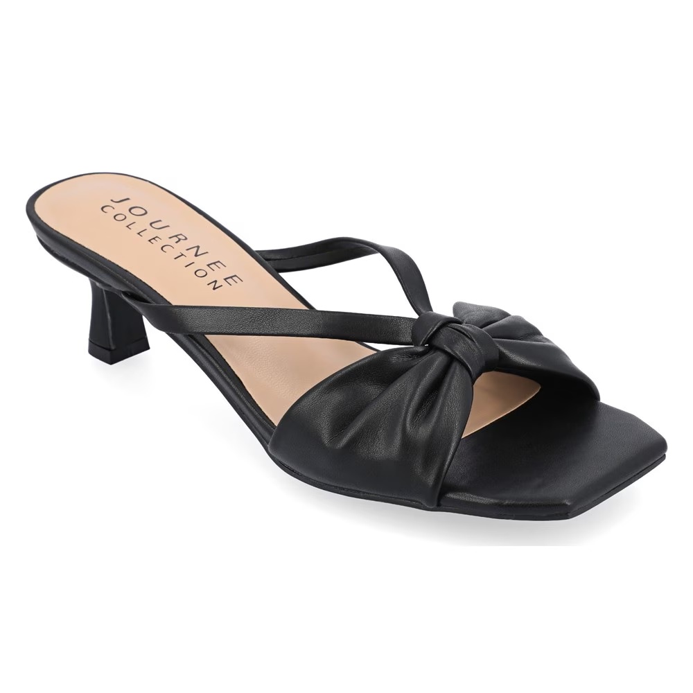 Женские босоножки на широком каблуке Journee, solid black