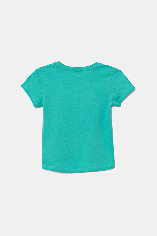 Детская хлопковая футболка United Colors Of Benetton, бирюзовый — фото 2