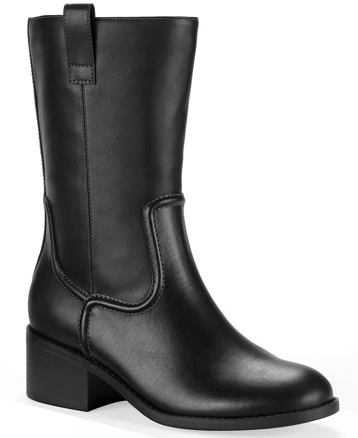 Женские сапоги Inezz Mid Shaft из искусственной кожи Style & Co, черный