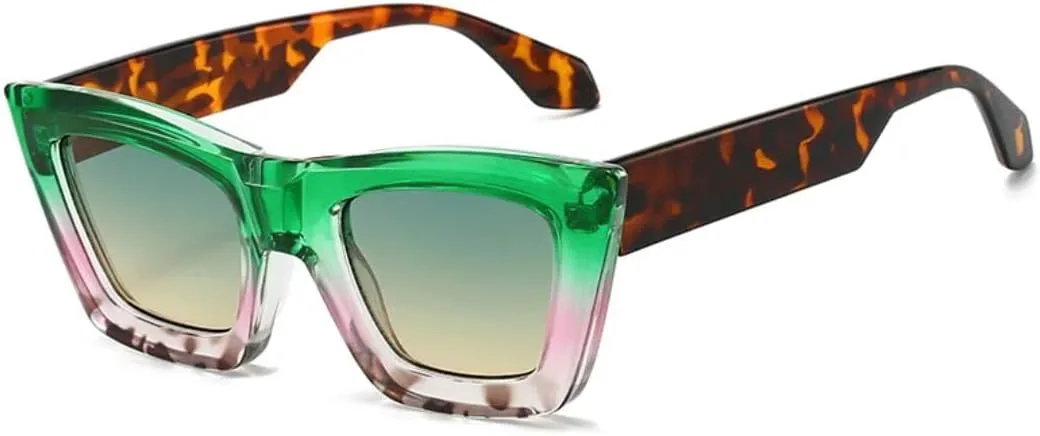 

Солнцезащитные очки для мужчин и женщин - защита UV400 - градиентные линзы "кошачий глаз" для занятий спортом на открытом воздухе и вождения DSVIGF, Green