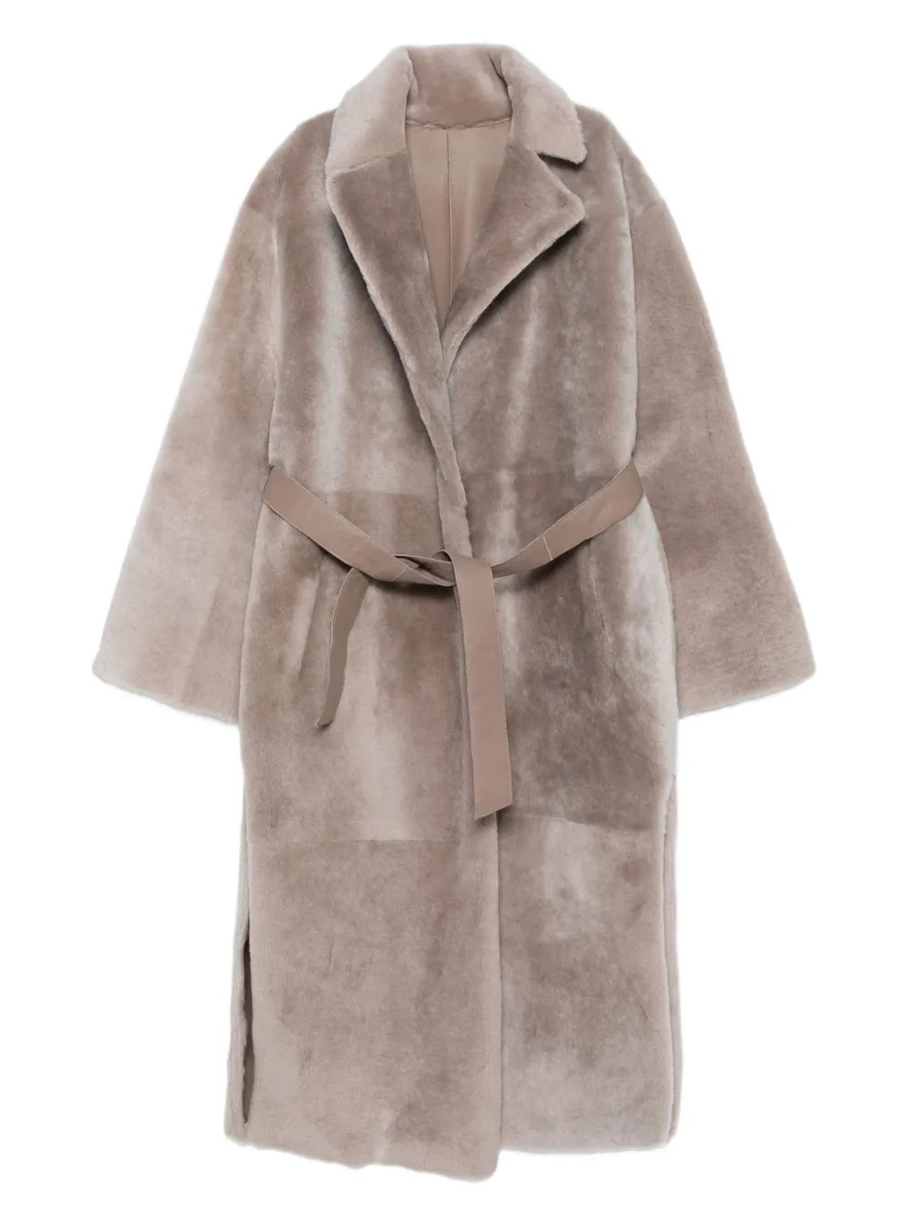 

Дубленка с поясом Manzoni 24, коричневый