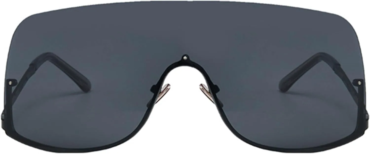 

Женские солнцезащитные очки-щитки большого размера, цельные, квадратной формы, модель 2025, роскошные, модные, в стиле панк, для активного отдыха bullabulling, C3