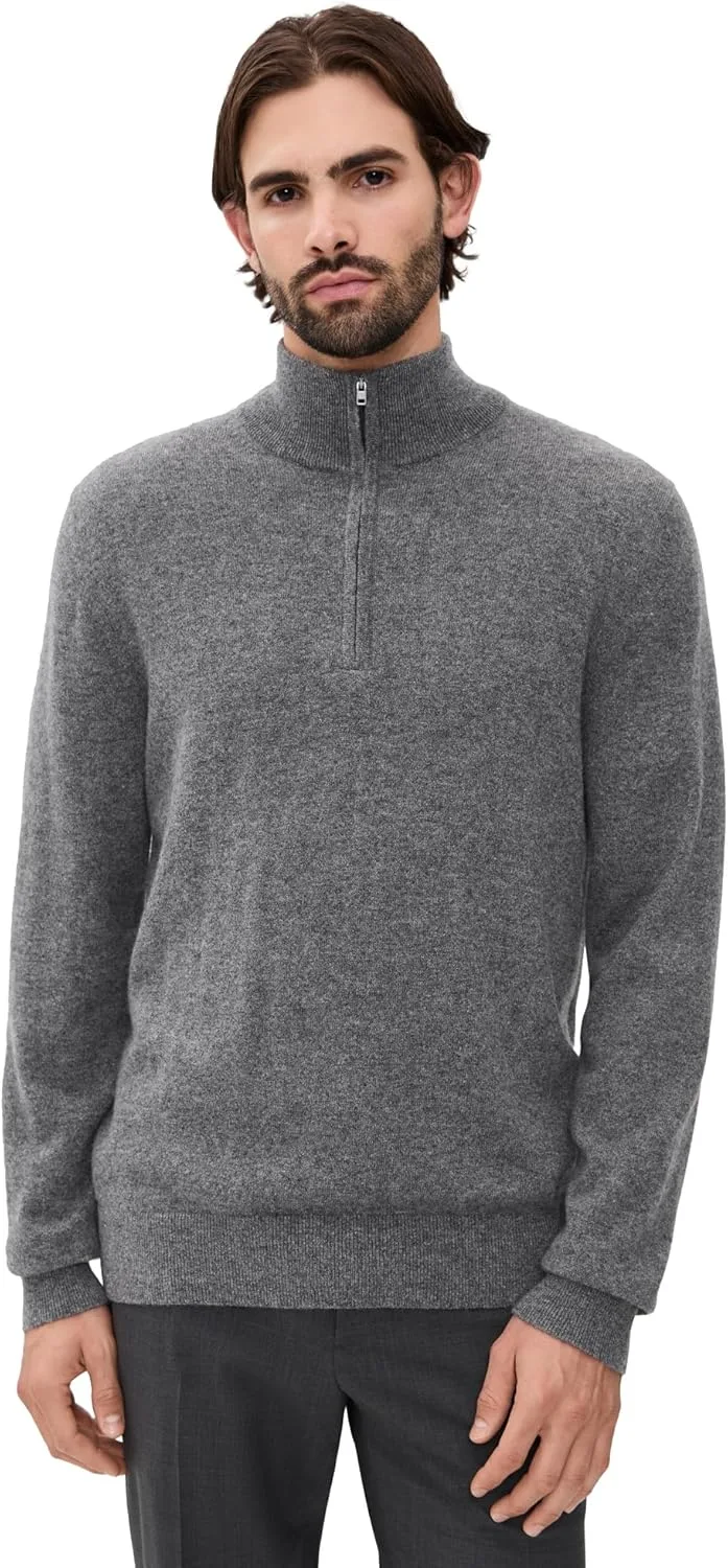 

Винс мужской свитер с молнией на четверть из кашемира Vince