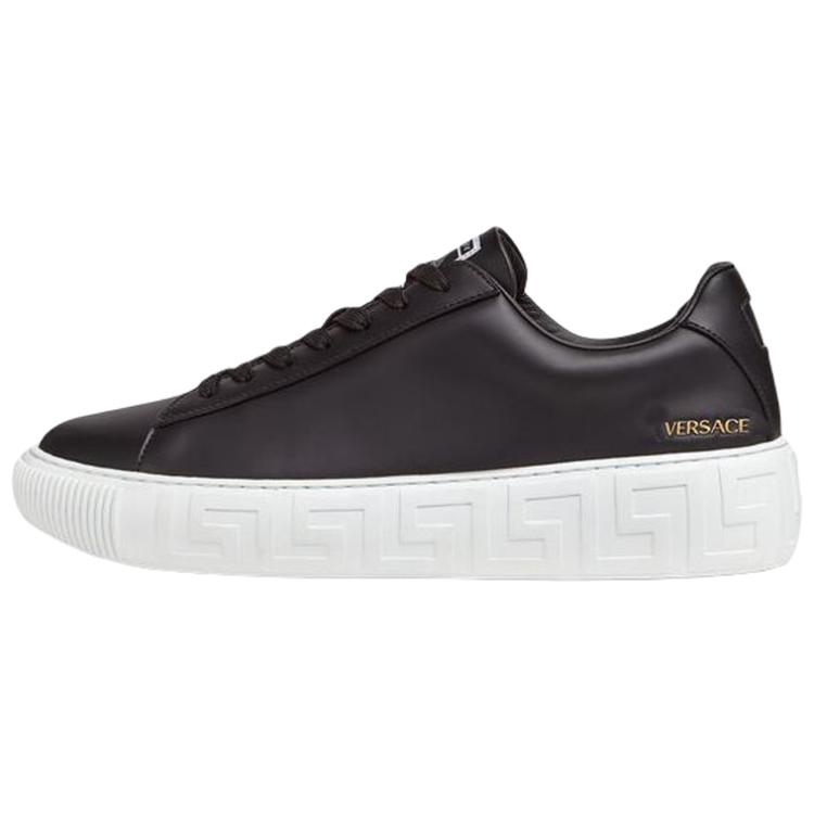 

Versace Кроссовки Greca на шнуровке, черно-белый