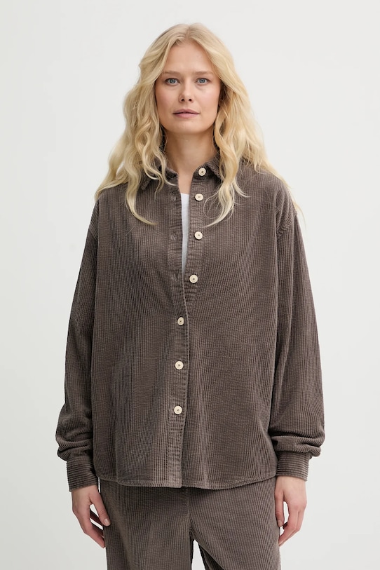 

Хлопковая рубашка American Vintage, коричневый