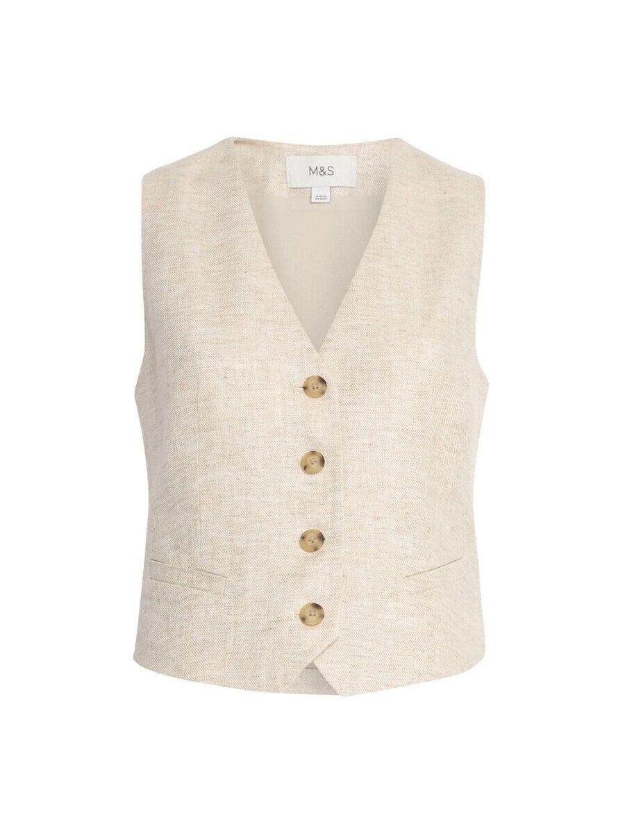 

Классический блейзер Marks & Spencer Suit Vest, бежевый