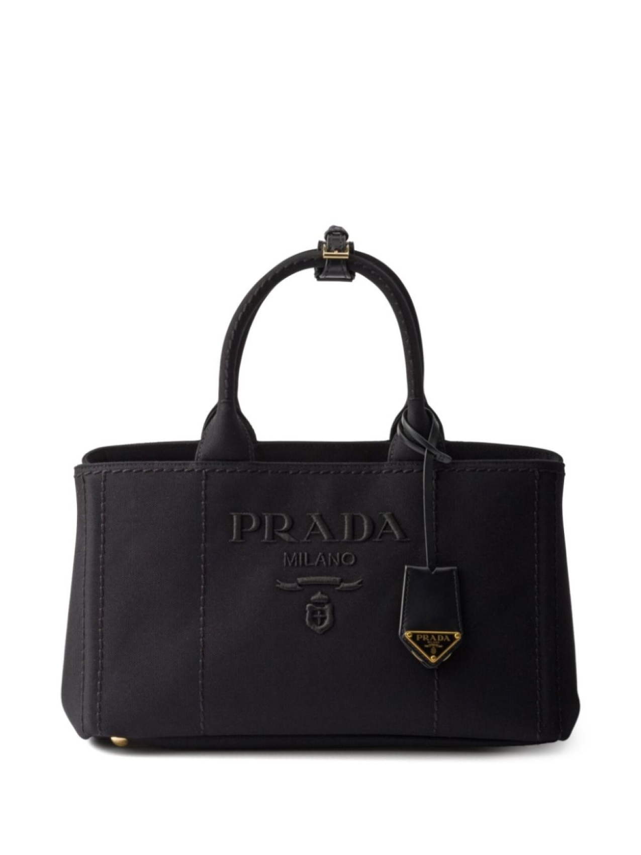 

Большая холщовая сумка Prada, черный