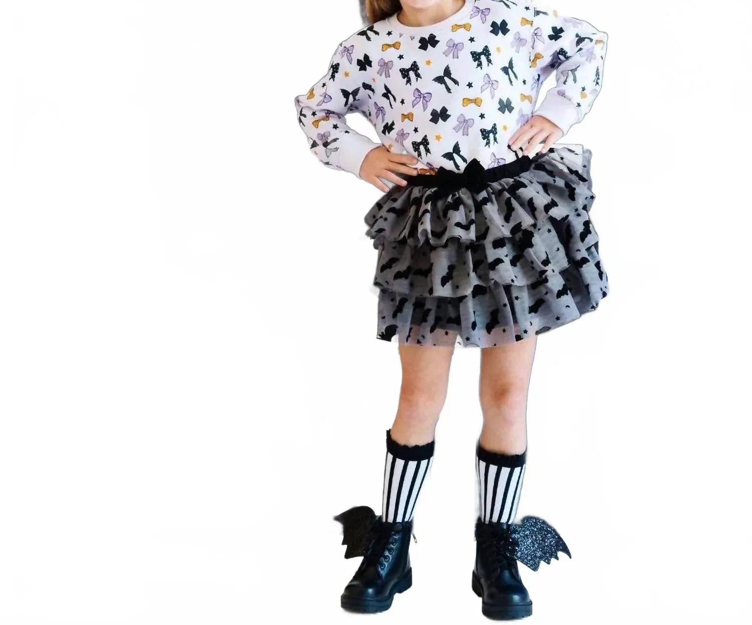 SWEET wink Хэллоуинская толстовка Spooky Bows фиолетового цвета