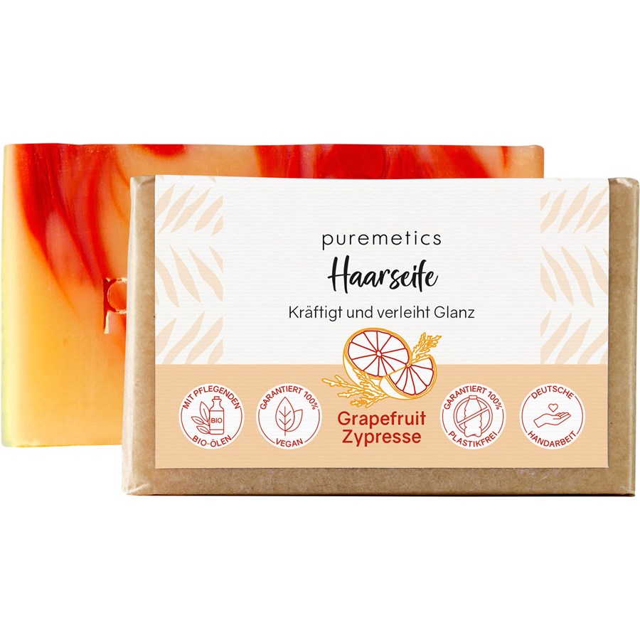 

Шампунь haarseife grapefruit zypresse Puremetics, вес 75 гр.