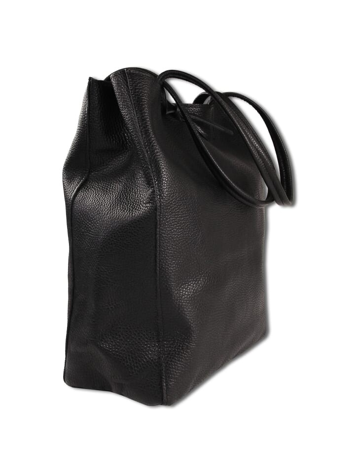 

Наплечная сумка Toscanto Shopper, Schultertasche Leder schwarz ca. 28cm
