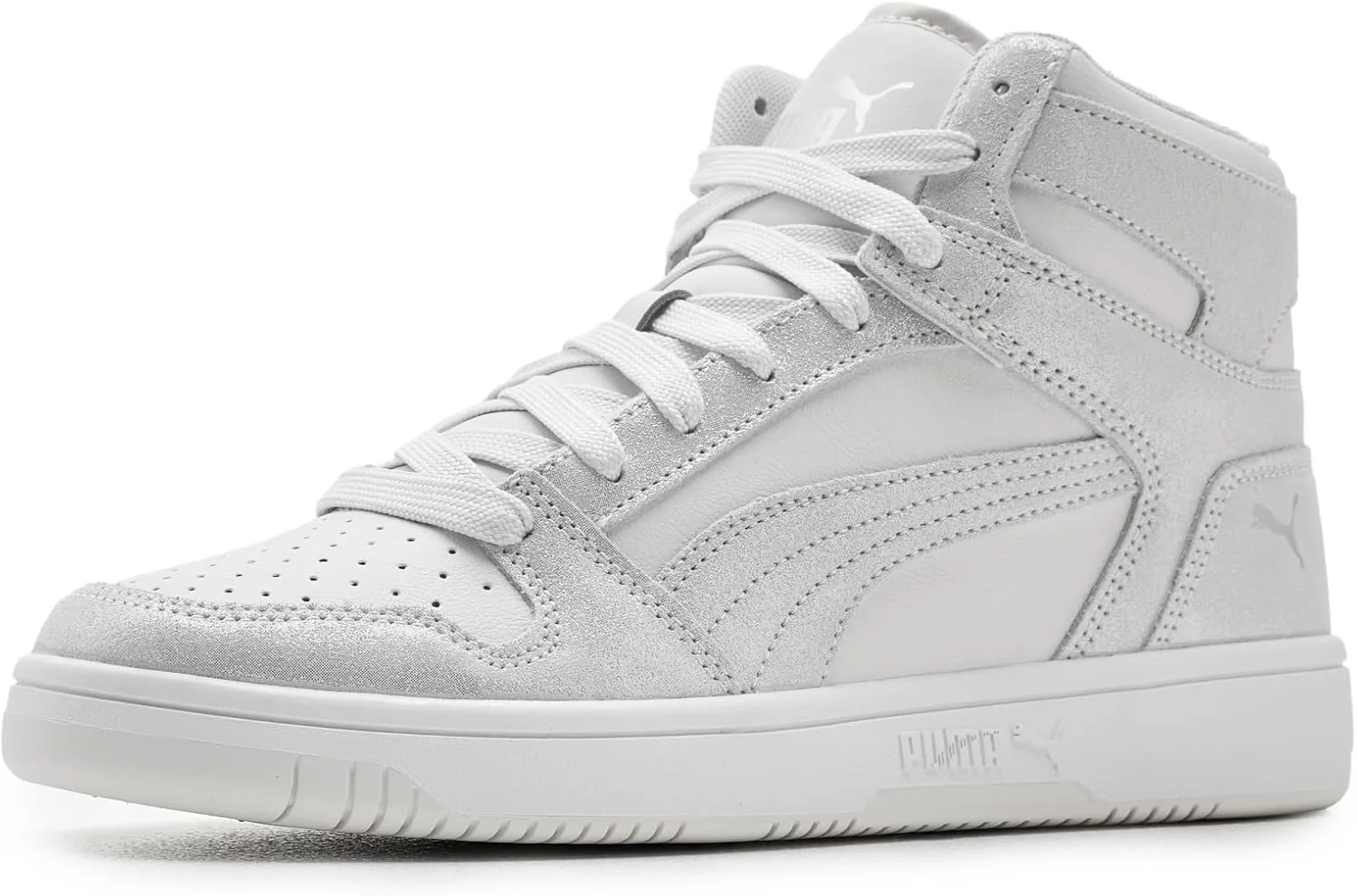 Женские кроссовки Puma Rebound Layup Luster Mid, серый/серебристый — фото 2