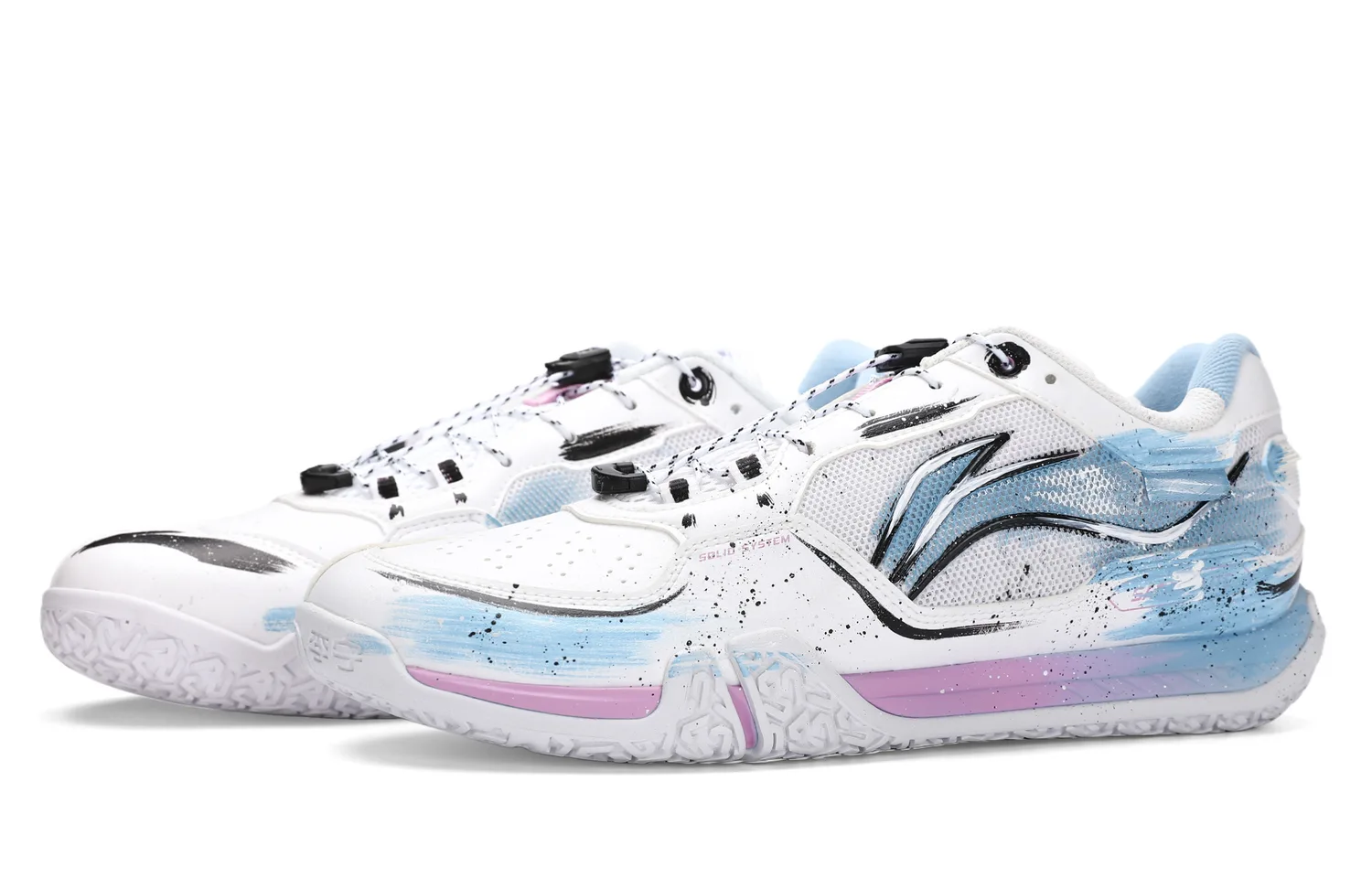 Кроссовки для бадминтона Li-Ning Saga 3LITE Low top Unisex Blue Pink — фото 4
