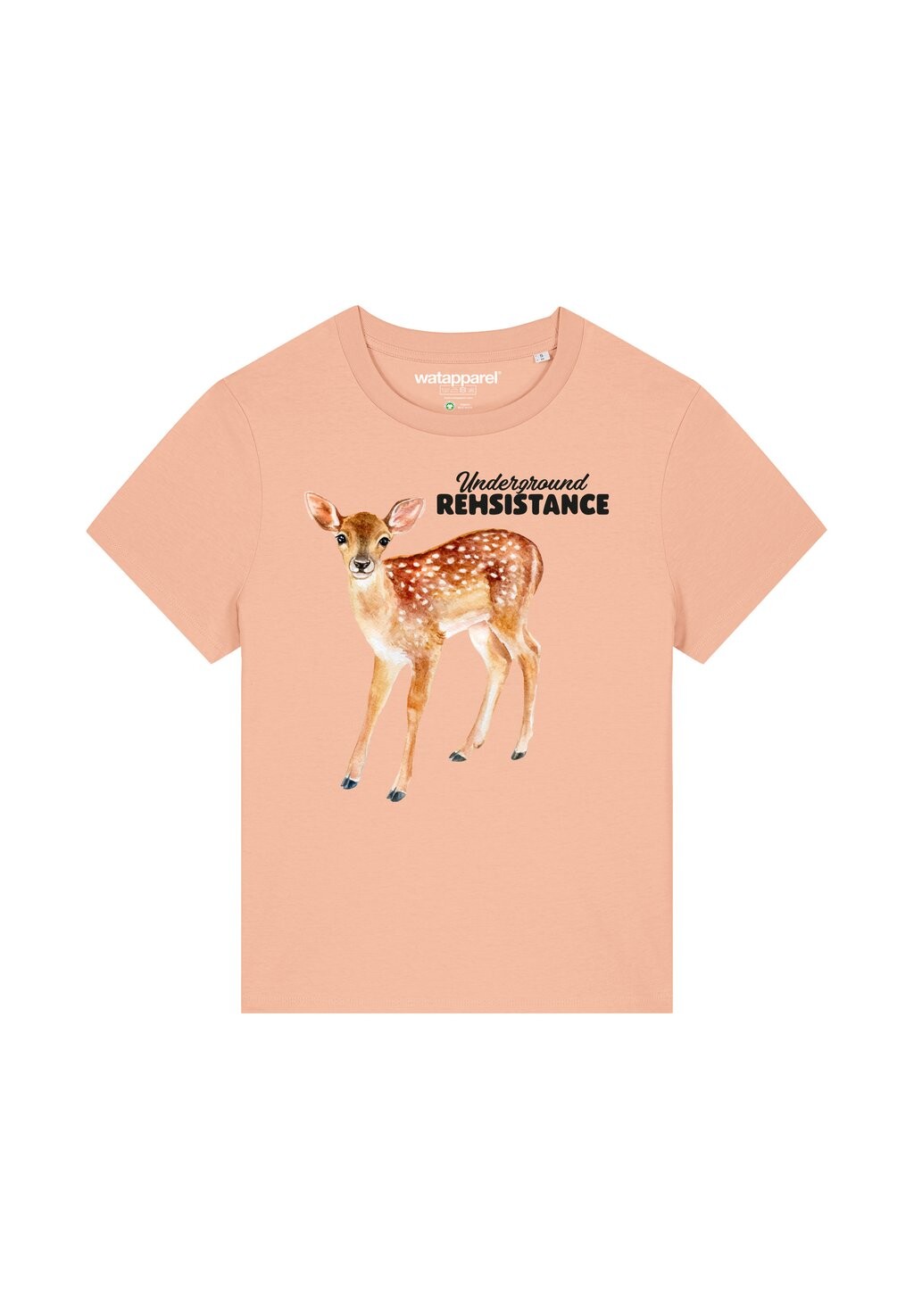 

Футболка с принтом UNDERGROUND REHSISTANCE watapparel, светло-розовый