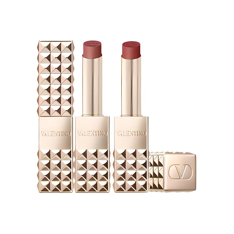 Двойная помада Stud Matte Lipstick Duo, мягкая матовая, легко растушёвывается, 2,3 г*2 Valentino, #111a — фото 4