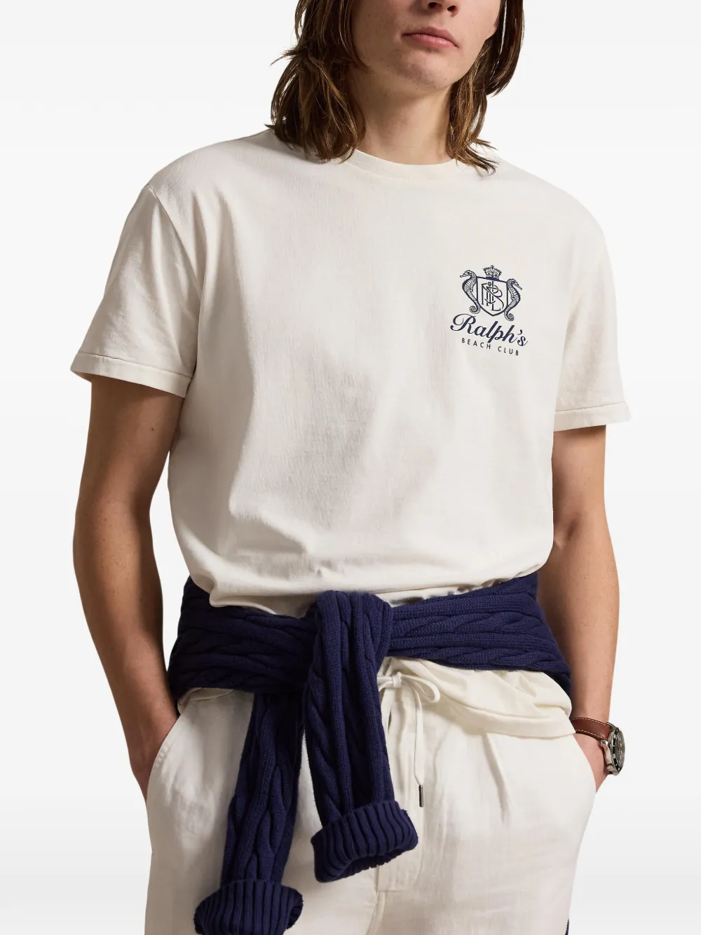 Футболка с графическим принтом Polo Ralph Lauren, белый — фото 3