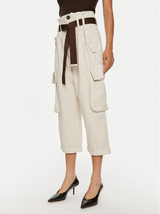 

Брюки карго regular fit Pinko, бежевый