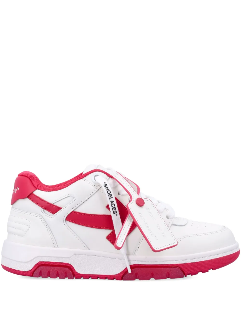Кожаные кроссовки Out Of Office OFF-WHITE, белый