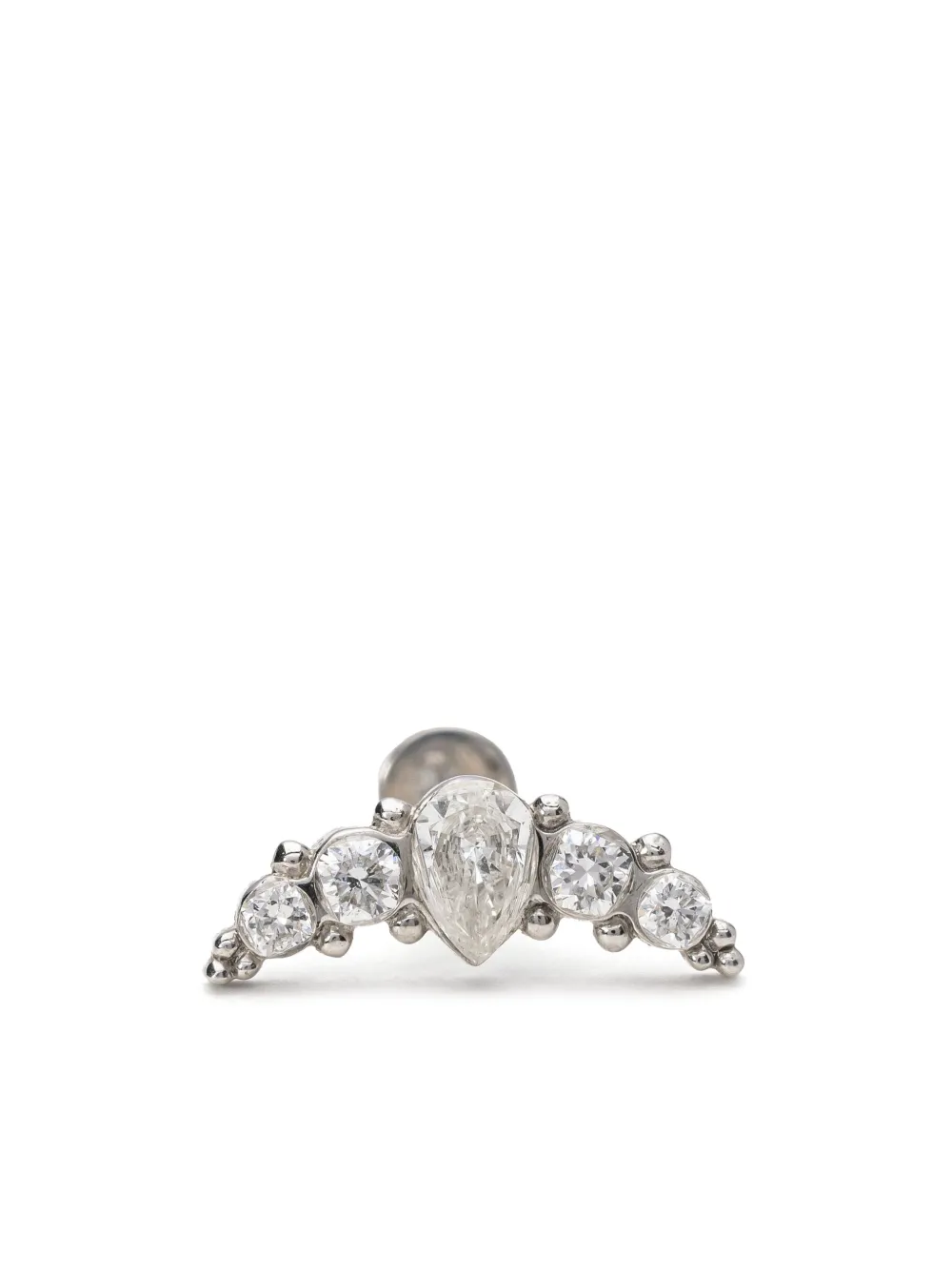 

Серьга-гвоздик из белого золота с бриллиантами Mad Precious & Ethical, серебяный