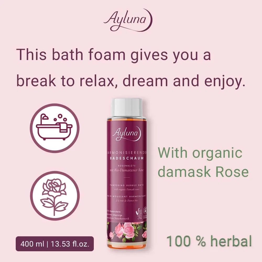 Гармонизирующая пена для ванны Ayluna Naturkosmetik «Цветок розы» 400 мл Ayluna — фото 4