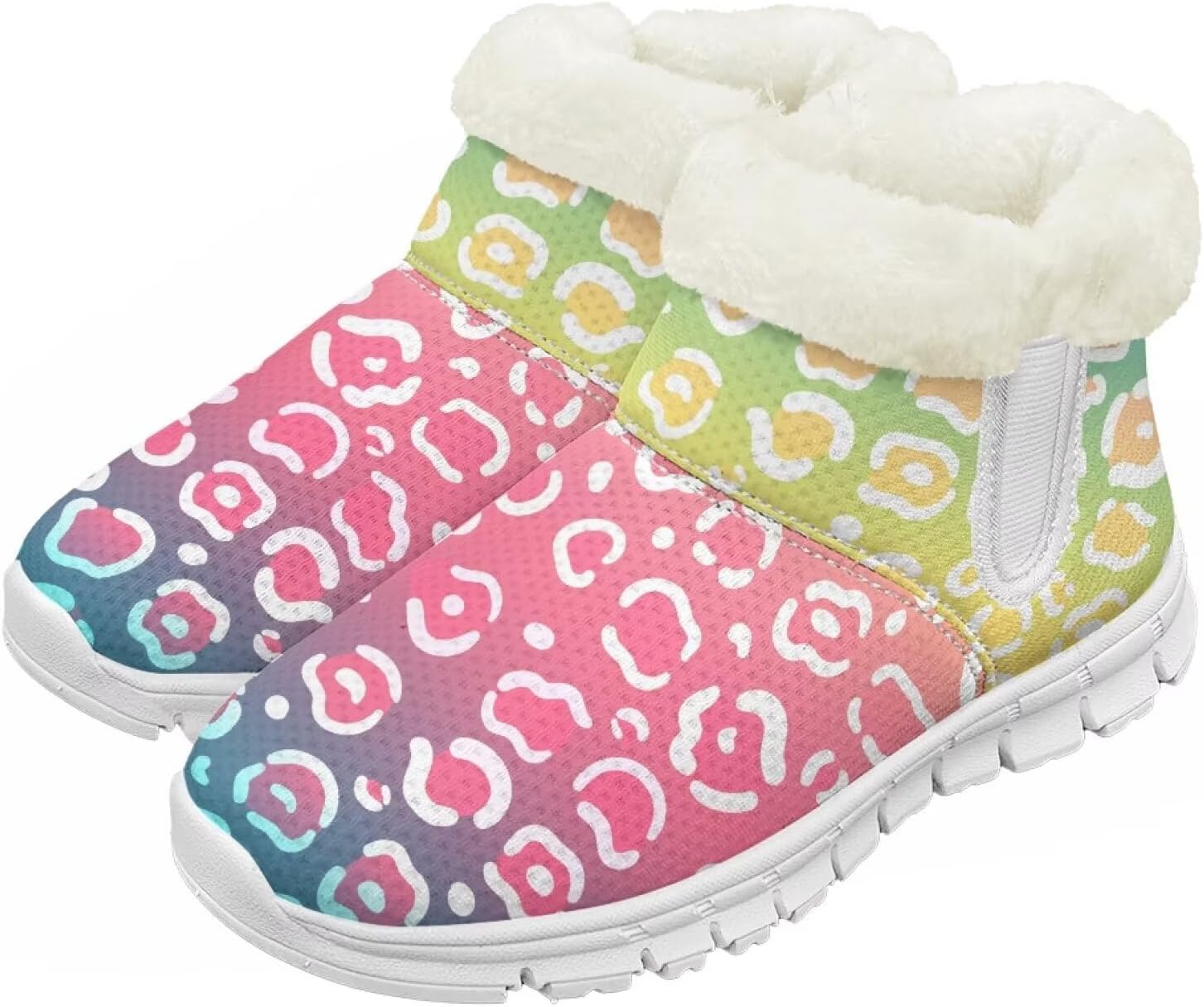 

Pzuqiu Детские водонепроницаемые зимние ботинки для снега - теплые, с меховой подкладкой для мальчиков и девочек (малыши/маленькие дети/старшие дети), белая подошва