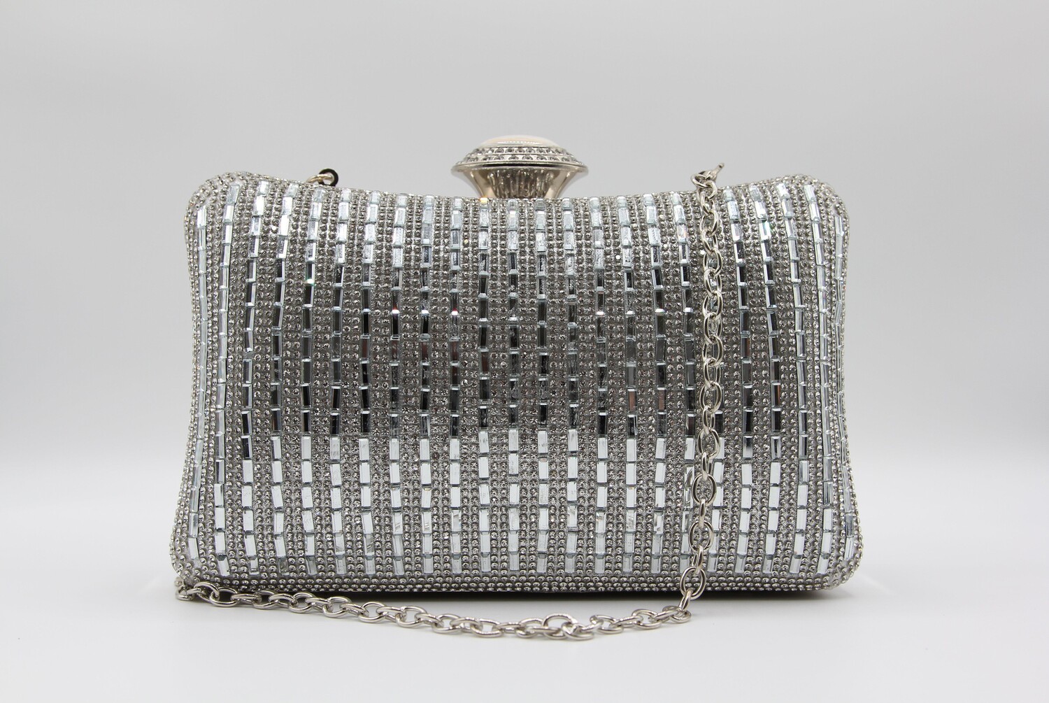 

Прямоугольный клатч Diamante KOKO COUTURE, серебро