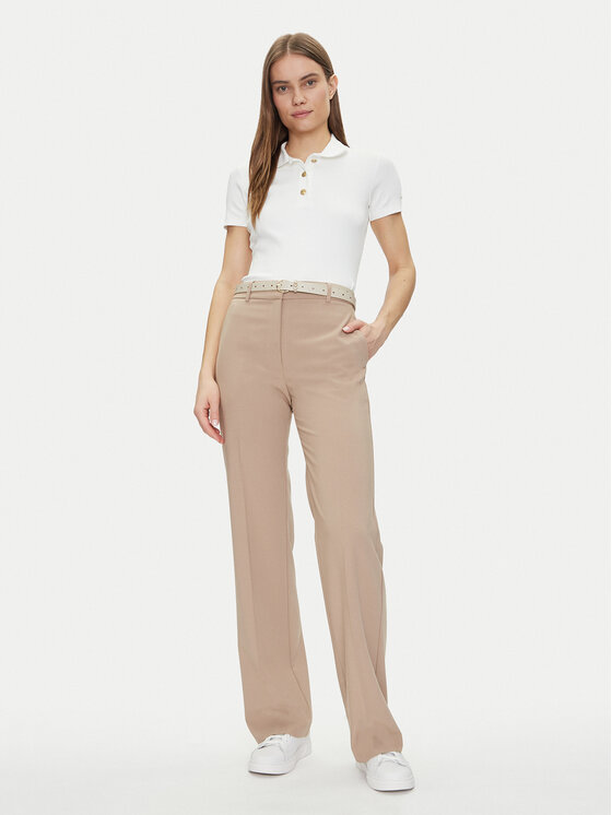 Рубашка поло стандартный крой Slim Gold Button Polo Ss WW0WW45436 Tommy Hilfiger, белый — фото 2