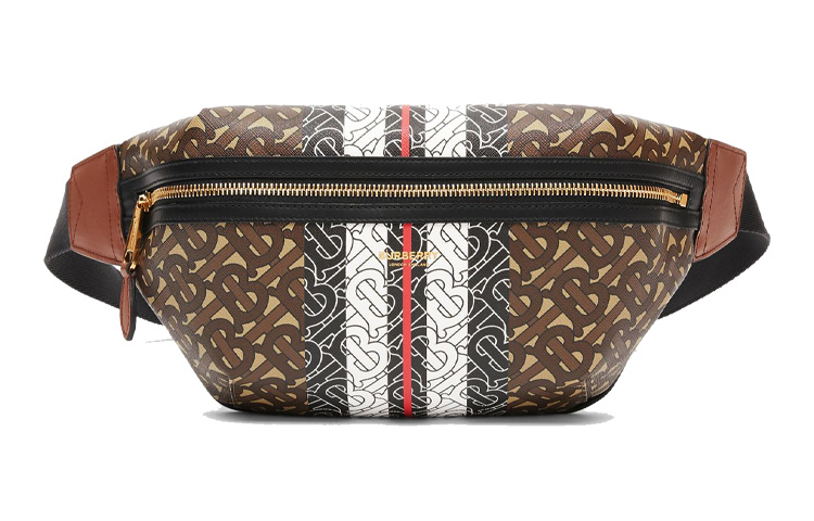 

Burberry Холщовая сумка через плечо поясная средняя унисекс коричневая