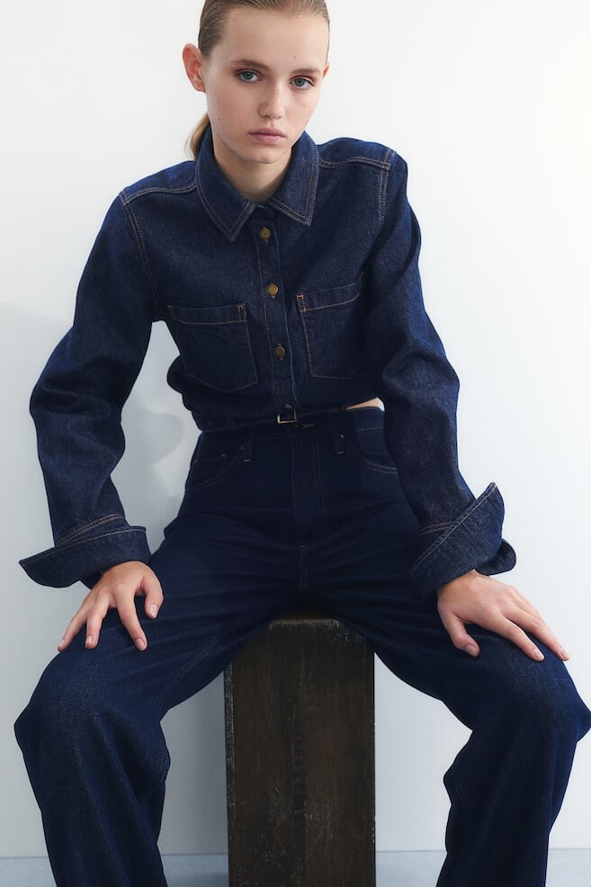 

Джинсовая блузка H&M, синий