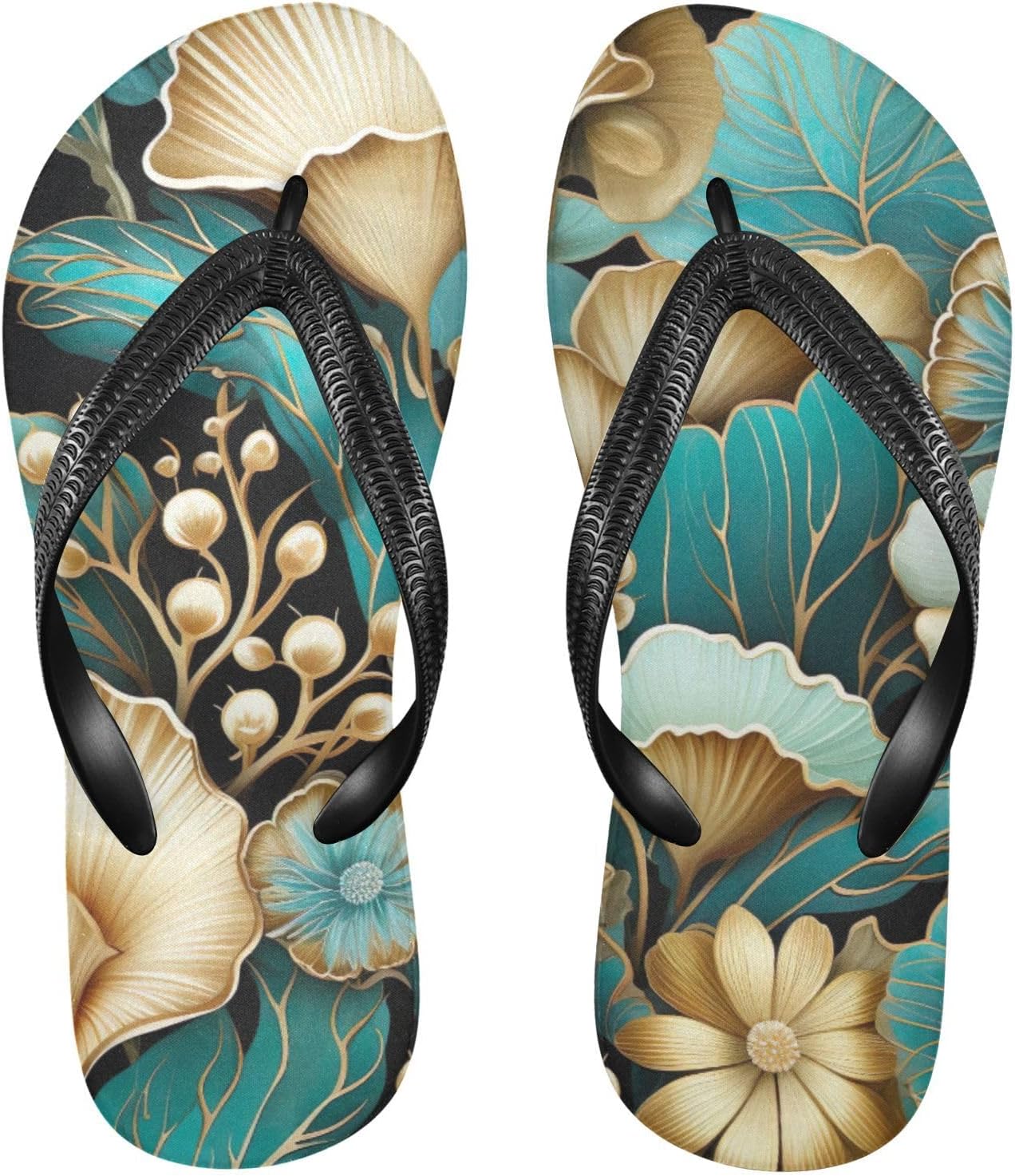 

Женские и мужские летние пляжные шлепанцы Seashell с цветочным принтом, повседневные сандалии для душа Kfbe