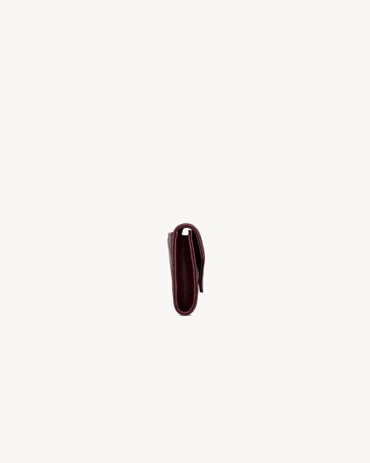 Кошелек CASSANDRE из кожи Grain de Poudre SAINT LAURENT, бордовый — фото 3