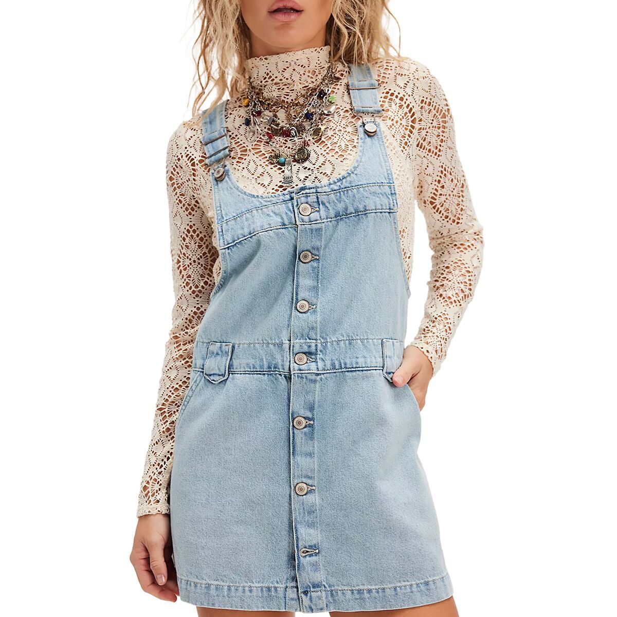 

Юбка джинсовая Edie Free People, цвет apple blues